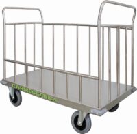 Carrello trasporto universale 4 sponde in tubolare in acciaio inox AISI 304- MAXI Carmeccanica