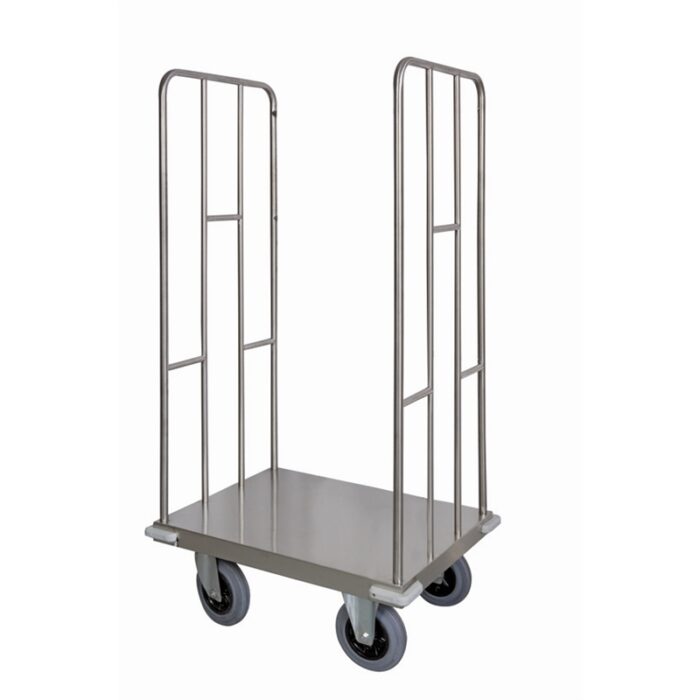 Carrello trasporto universale 2 sponde in tubolare in acciaio INOX AINSI 304 Carmeccanica