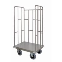 Carrello trasporto universale 3 sponde in tubolare in acciaio INOX AISI 304 Carmeccanica