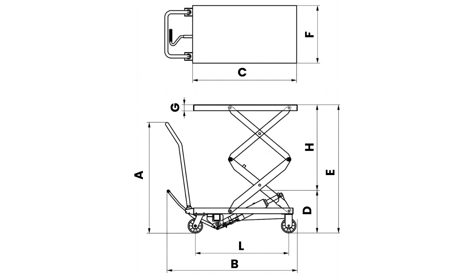 Piattaforma elevatrice carrellata 350 Kg acciaio inox  Piattaforme Elevatrici Carrellate