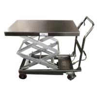 Piattaforma elevatrice carrellata 350 Kg acciaio inox Carmeccanica