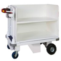 Carrello elettrico idoneo per trasporto faldoni/fascicoli per tribunali con ruote in poliuretano Carmeccanica