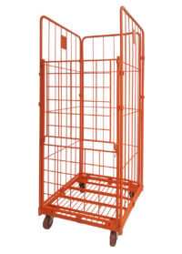 Carrello contenitore con sponde in filo