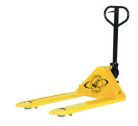 Transpallet modello largo per frutta con 2 rulli anteriori in  nylon bianco Carmeccanica